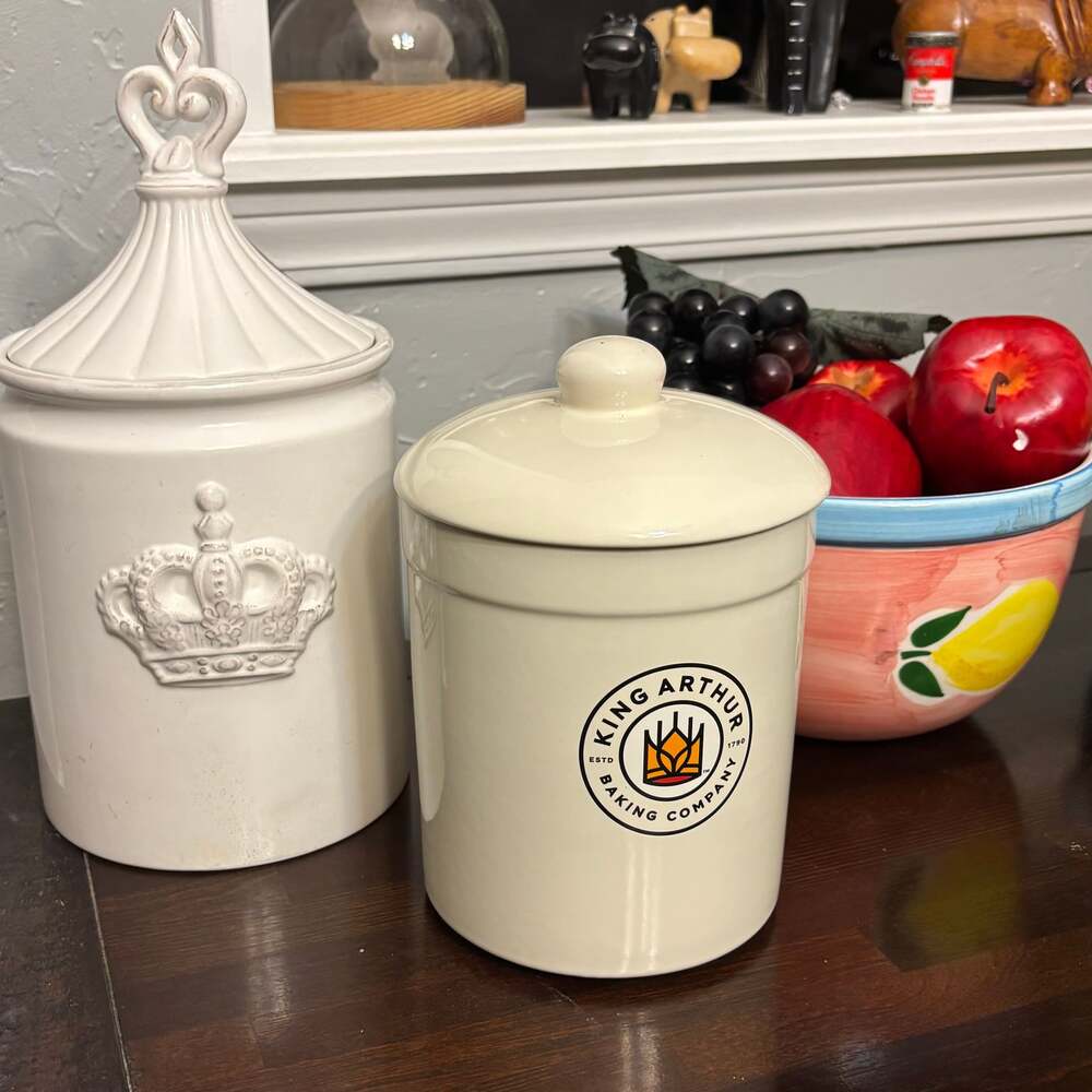 King Arthur Baking Company Ceramic Canister with Lid - Off-White